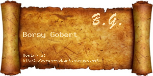 Borsy Gobert névjegykártya